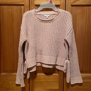Candies Pink Cropped Knit Sweater